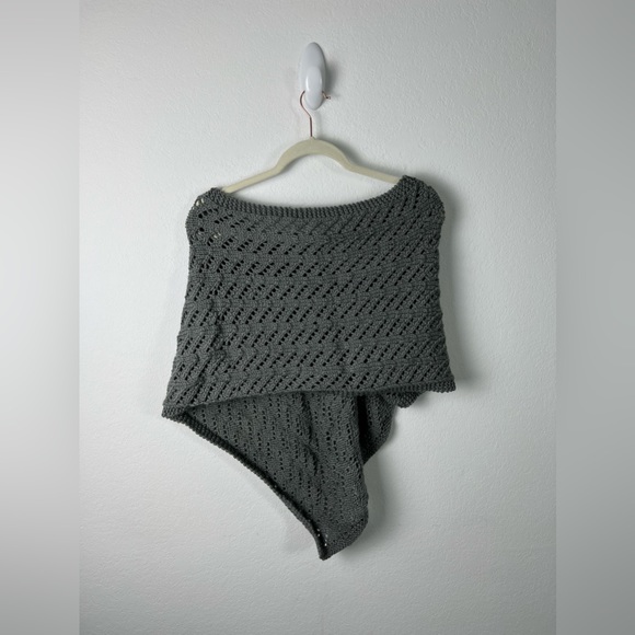 Hand Knitted Poncho Scarf - Picture 2 of 8